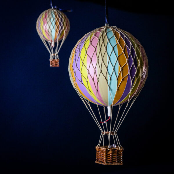 Hot Air Balloon - Pastel Rainbow (Various Sizes)