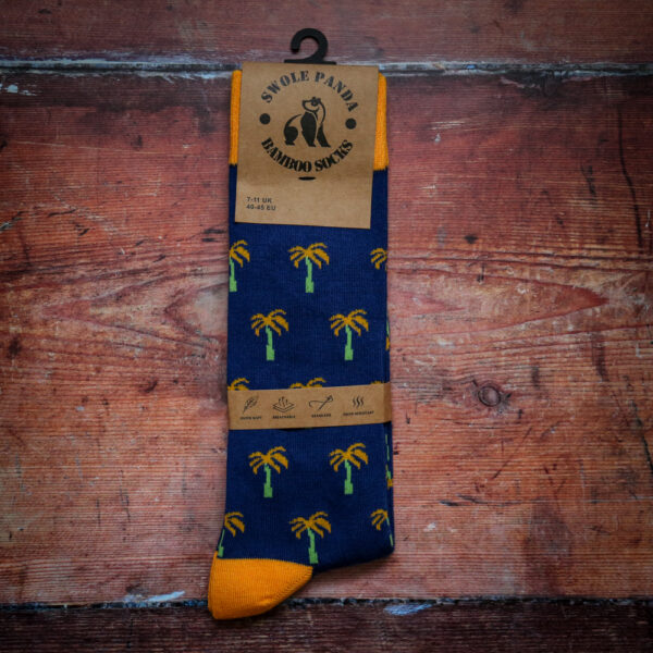 Swole Panda Bamboo Socks - Palm Tree