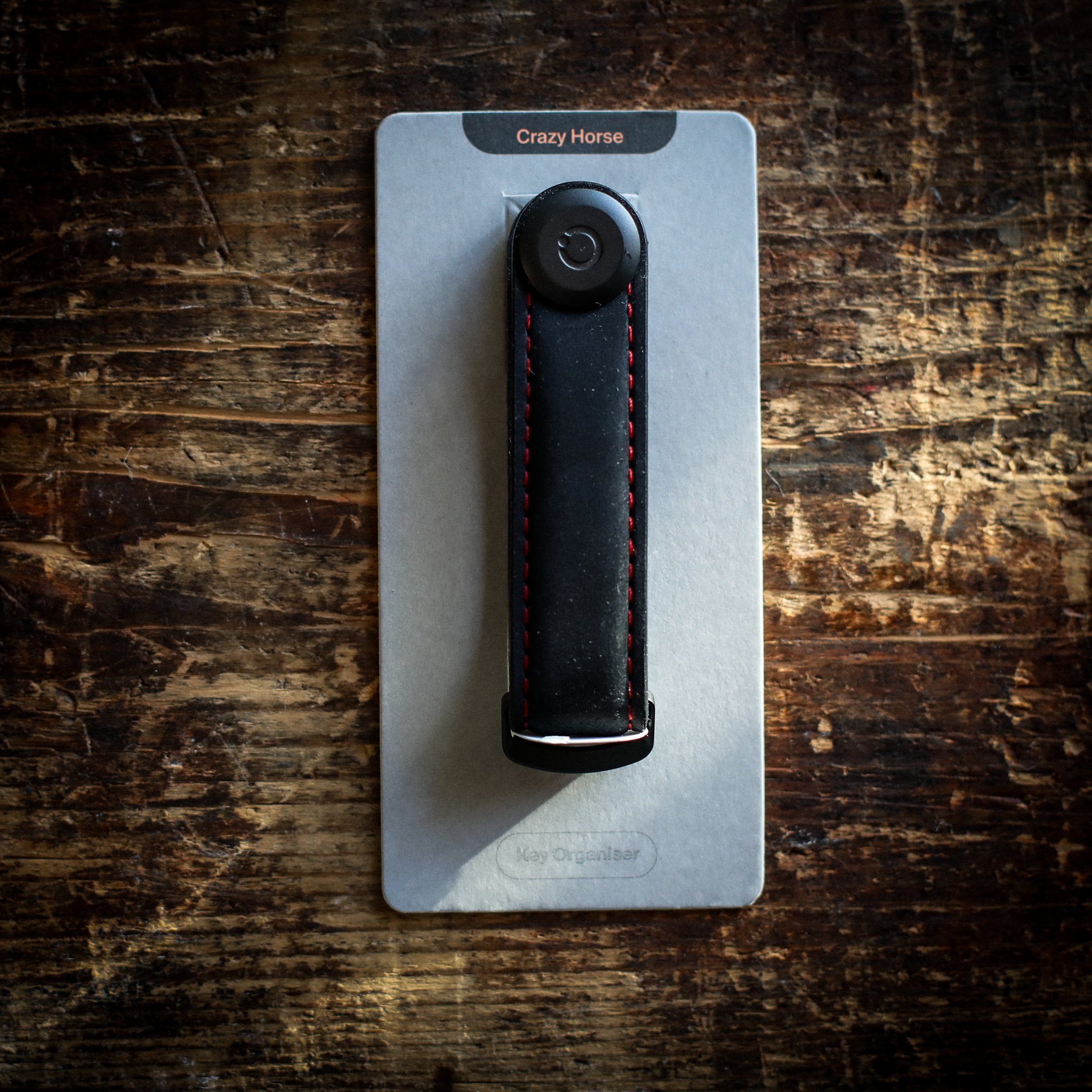 Orbitkey - Crazy-Horse Key Organiser - Obsidian Black/Red