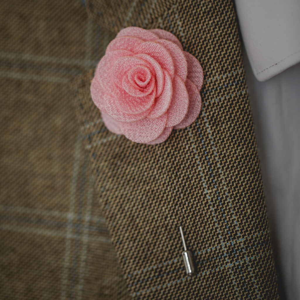 Flower Lapel Pin Pink Furbellow & Co