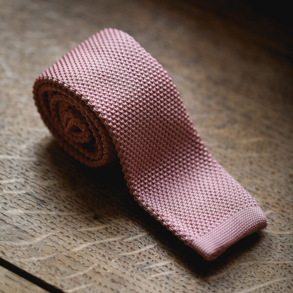 Marc Darcy - Square Ended Knitted Tie - Blush Pink