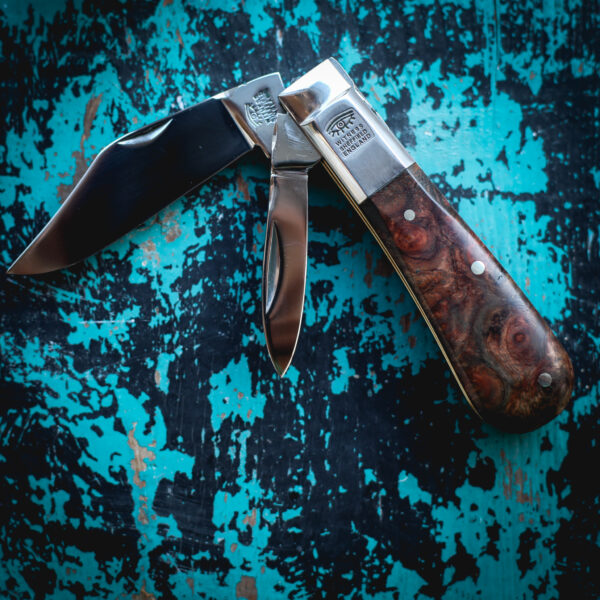 Witness - Handmade Twin Barlow Amboyna Pocket Knife