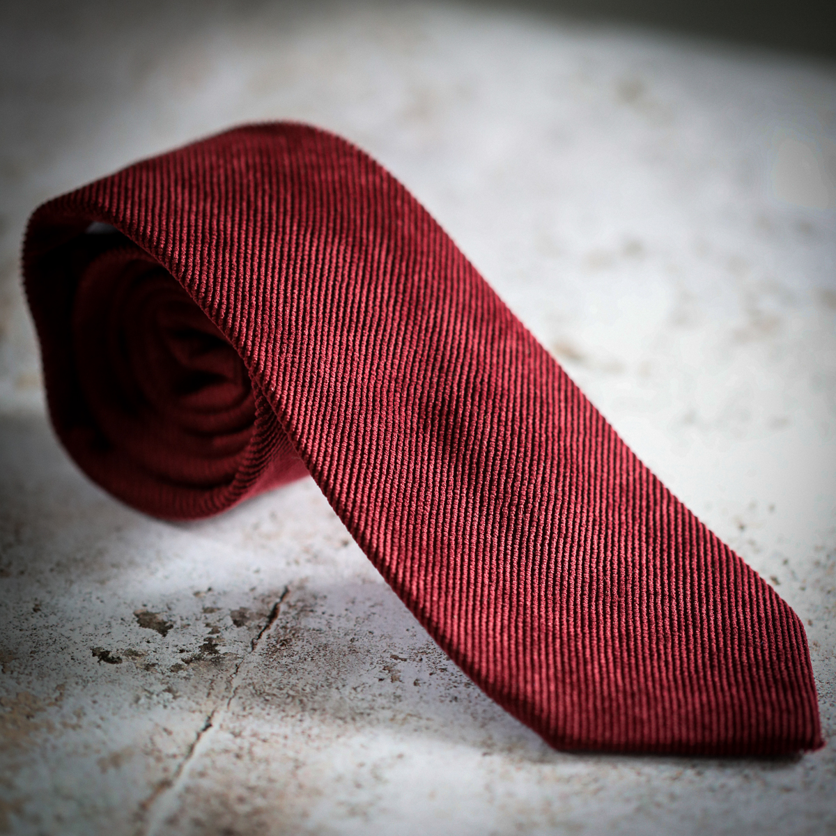 Corduroy Tie, Dark Red