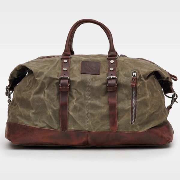 Kovered - Humber Waxed Canvas Holdall - Moss Green - Image 5