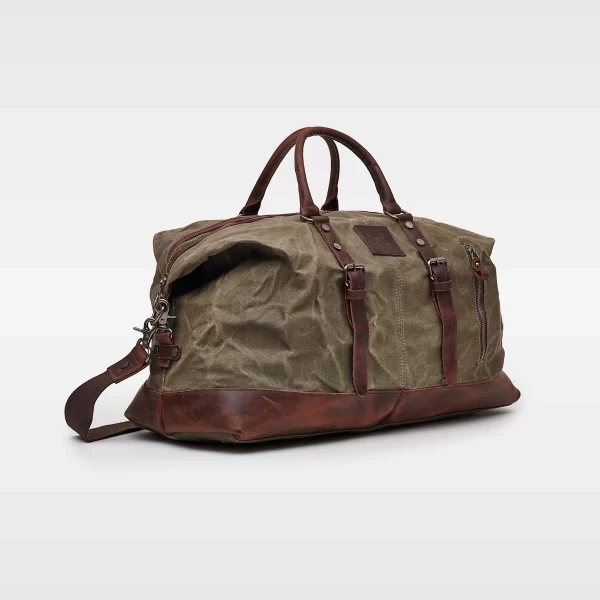 Kovered - Humber Waxed Canvas Holdall - Moss Green - Image 4