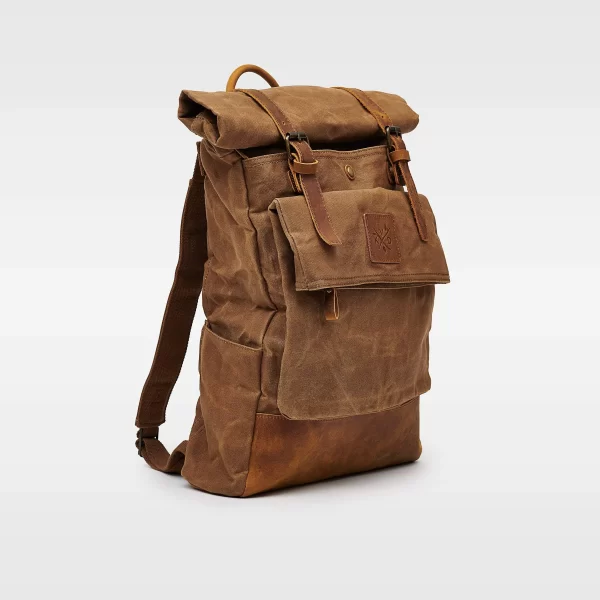 Kovered - Taw Canvas Rolltop Backpack - Tan - Image 7