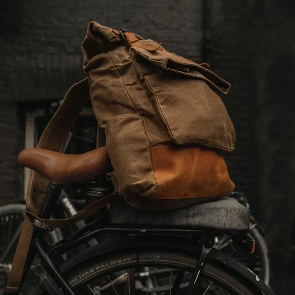 Kovered - Taw Canvas Rolltop Backpack - Tan - Image 3