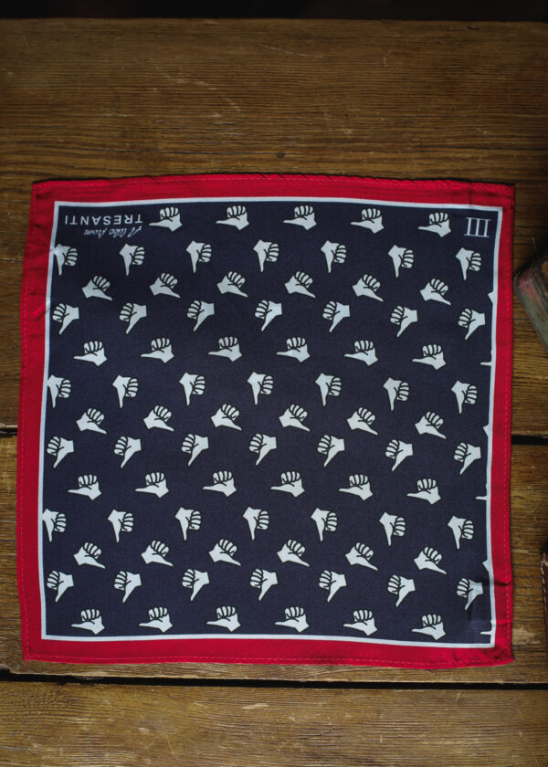 Tresanti Silk Pocket Square - Thumbs Up - Image 2