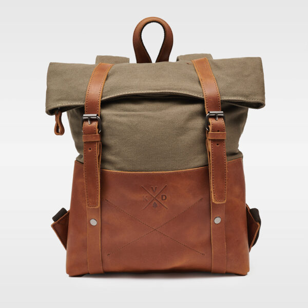 Kovered - Witham Canvas Backpack - Moss Green - Image 7