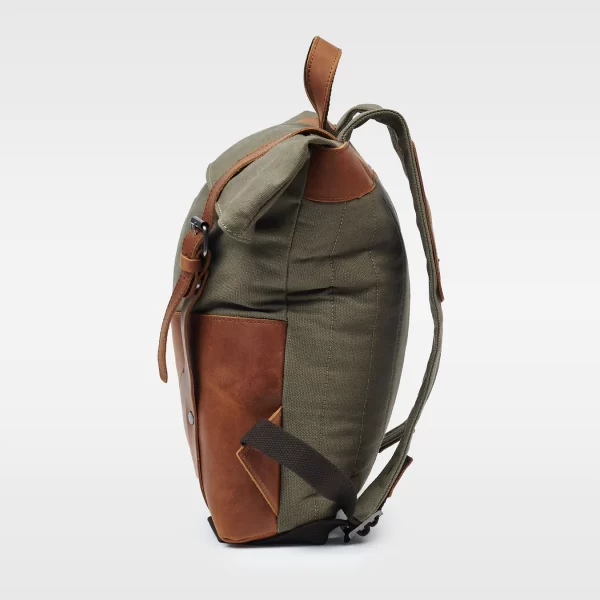 Kovered - Witham Canvas Backpack - Moss Green - Image 3