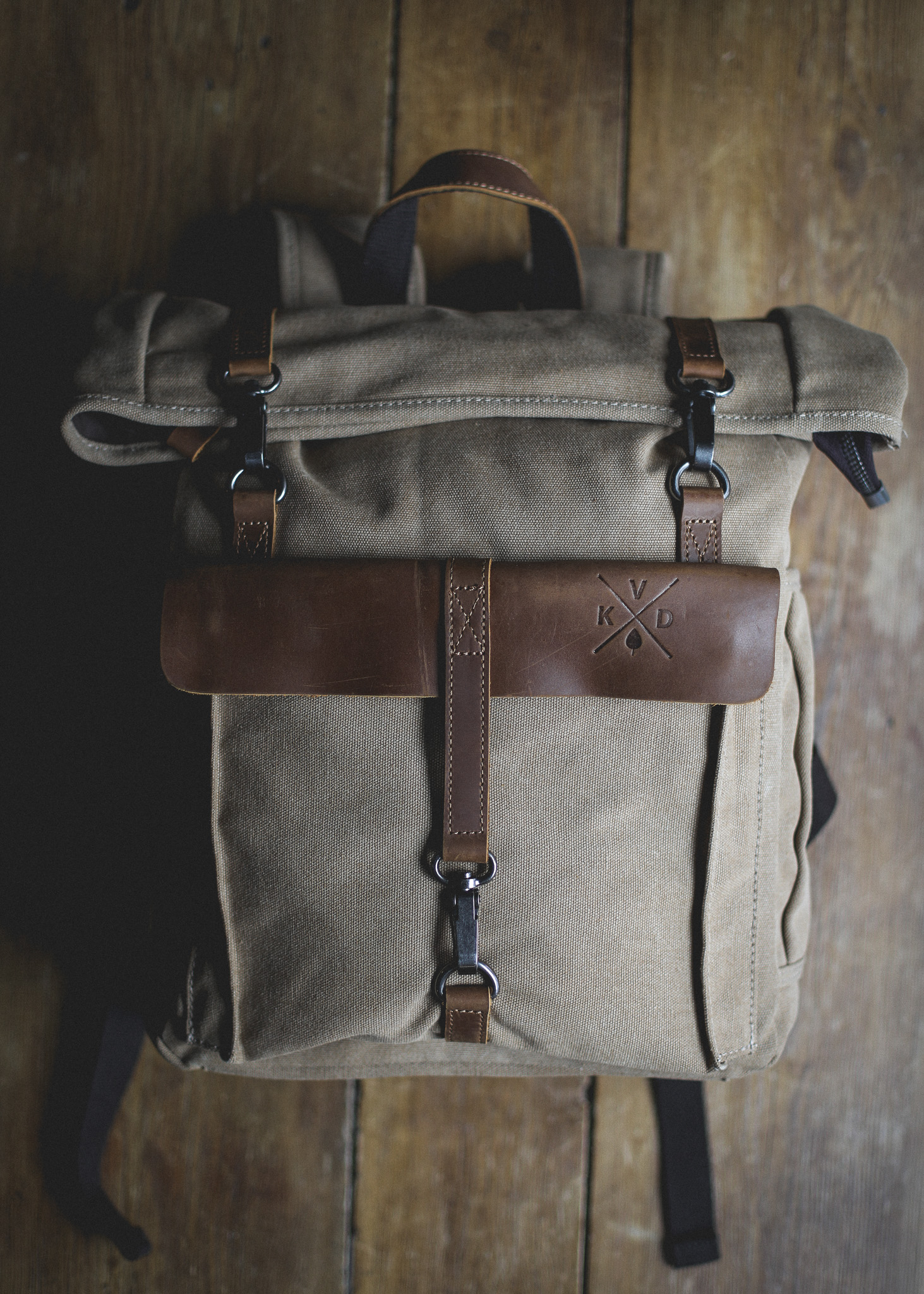 Kovered - Tay Canvas Roll Top Backpack - Furbellow & Co