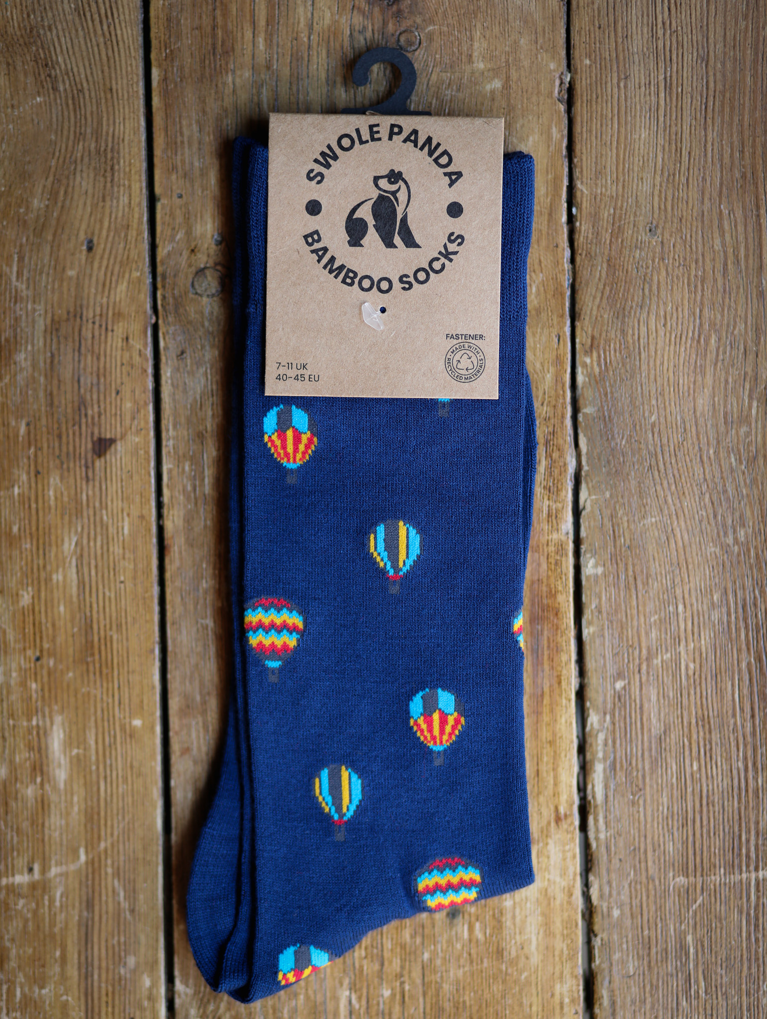 Swole Panda Bamboo Socks - Hot Air Balloon - Furbellow & Co