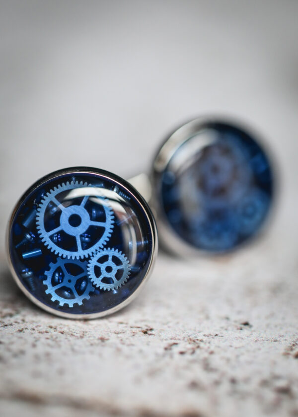 Unique & Co Cufflinks - Blue Cogs