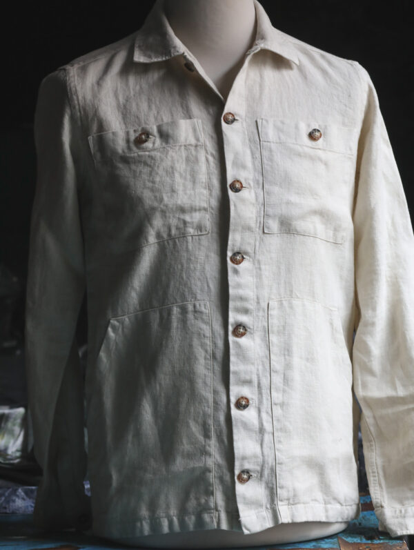 Carlos Cordoba - Casual Linen Shirt - Beige - Image 3