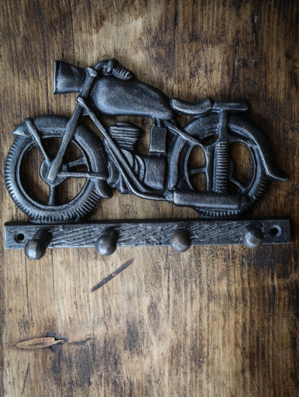 Cast Iron Wall Mounted Motorcycle Key Hooks