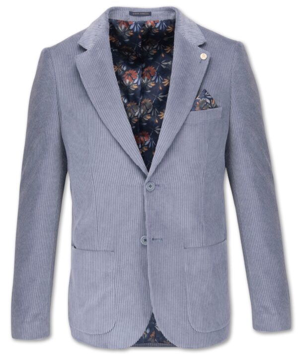 Guide London - Ocean Blue Corduroy Jacket - Image 3