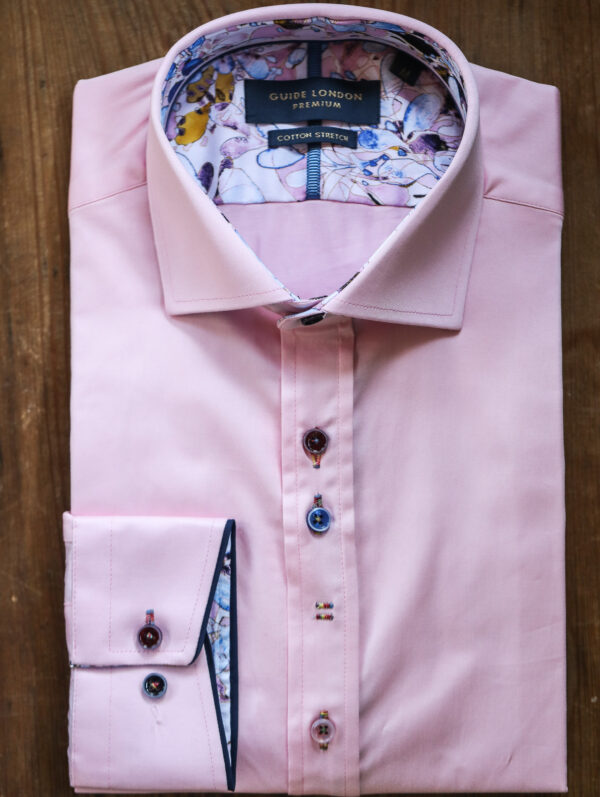 Guide London Shirt - Pink with White Detail - Image 4