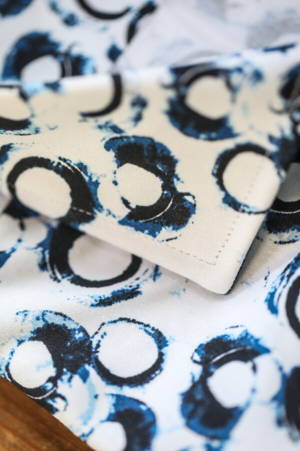 Guide London Shirt - White/Navy Echoed Circle Print - Image 3