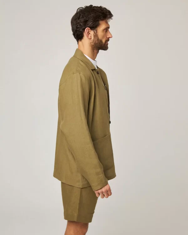 Peregrine - Grange Linen Shacket - Khaki - Image 5