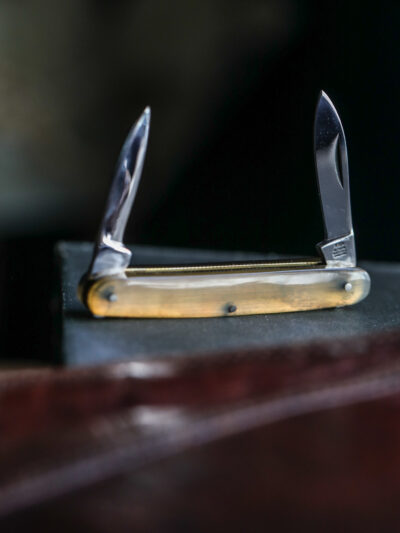 Taylor's Eye Witness - Handmade Twin Blade Pen Knife - Ramshorn