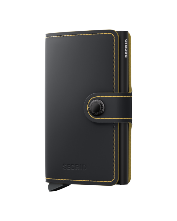 Secrid Miniwallet - Matte Black & Ochre