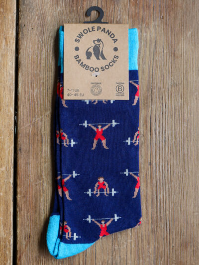 Swole Panda Bamboo Socks - Weight Lifter
