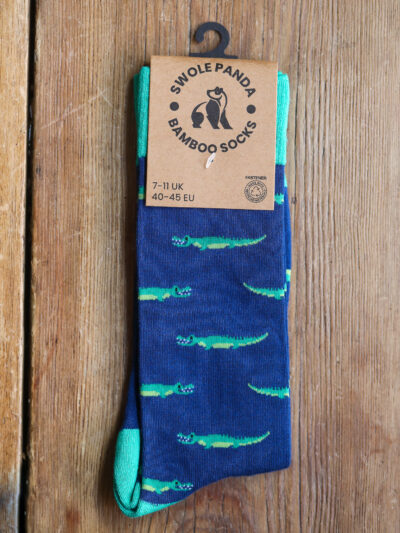 Swole Panda Bamboo Socks - Crocodile