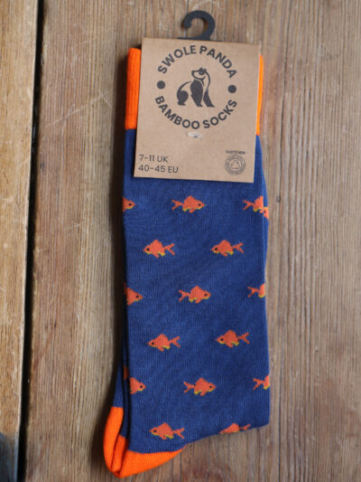 Swole Panda Bamboo Socks - Goldfish