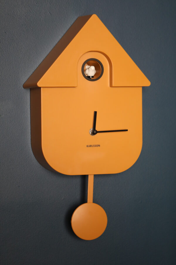 Karlsson - Modern Cuckoo Clock - Ochre Yellow