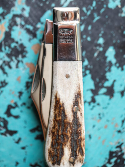 Taylor's Eye Witness - Handmade Twin Barlow Pocket Knife - Stag Horn
