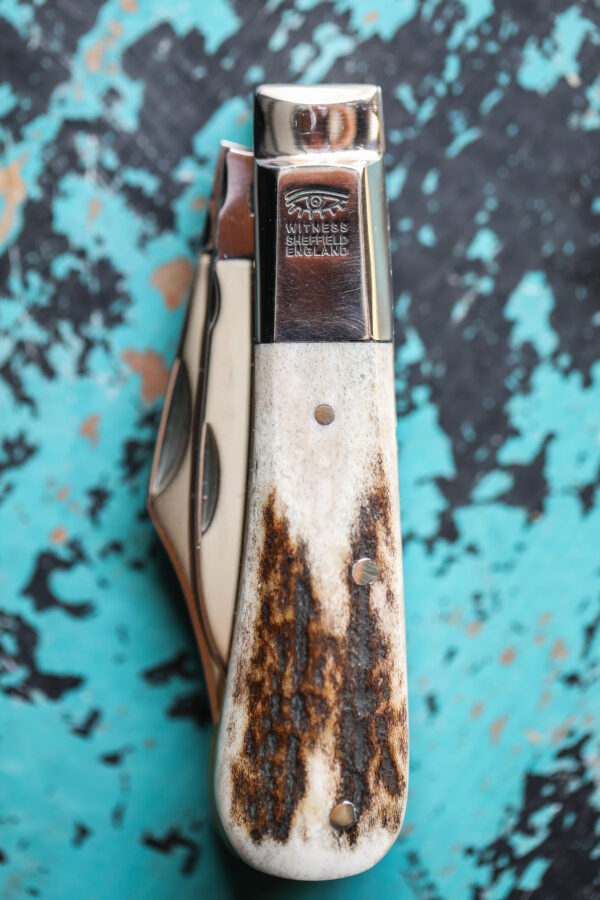 Taylor's Eye Witness - Handmade Twin Barlow Pocket Knife - Stag Horn