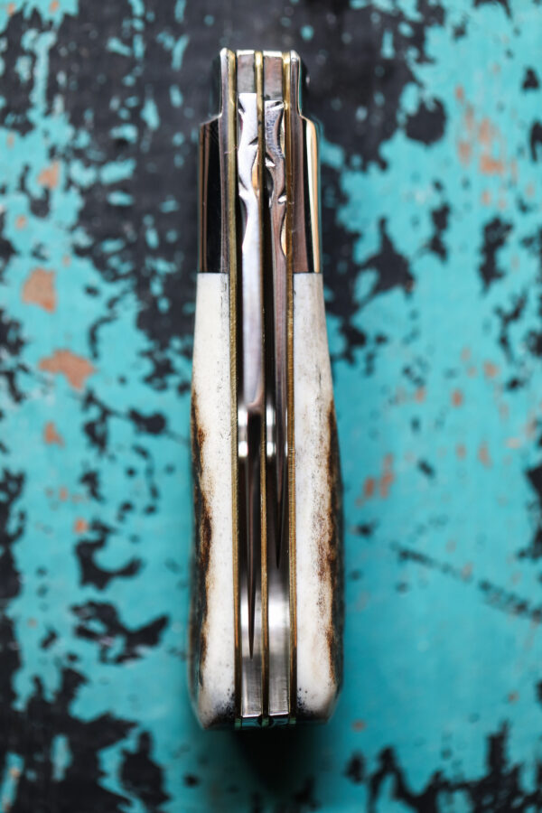 Taylor's Eye Witness - Handmade Twin Barlow Pocket Knife - Stag Horn - Image 3