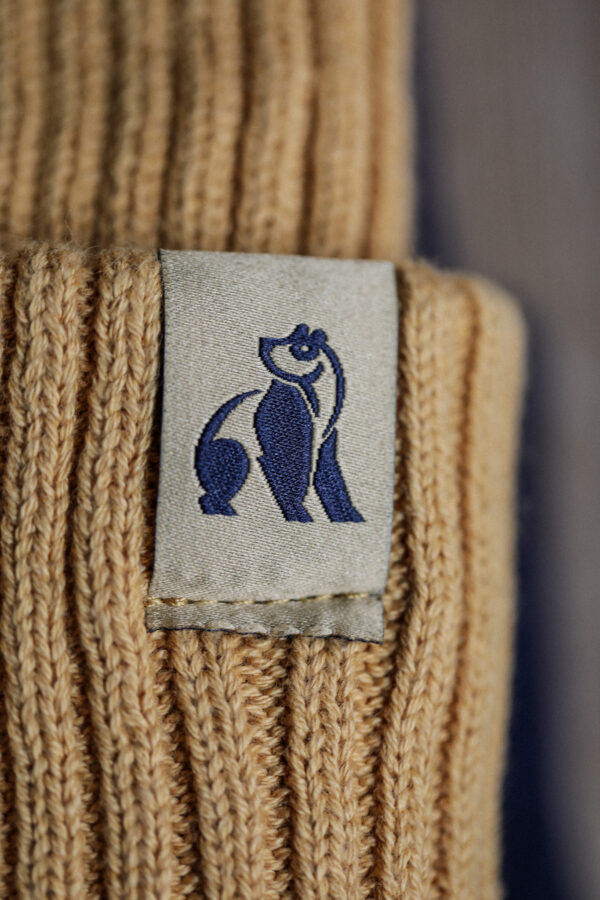 Swole Panda - Organic Cotton Beanie - Mustard - Image 3