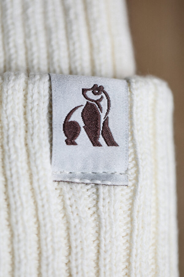 Swole Panda - Organic Cotton Beanie - Cream - Image 3