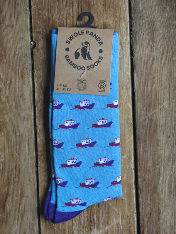 Swole Panda Bamboo Socks - Motor Boat