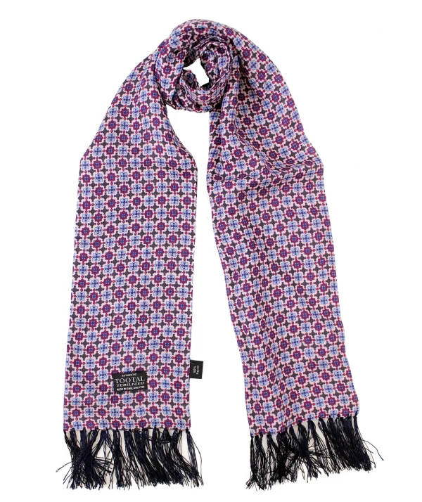 Tootal Rayon Scarf - Blue Geo - Image 4