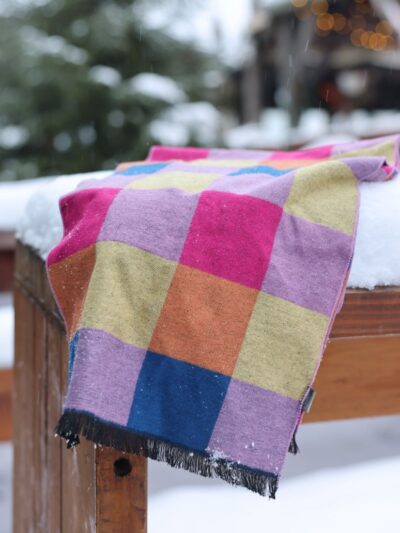 Swole Panda Bamboo Scarf - Bright Check