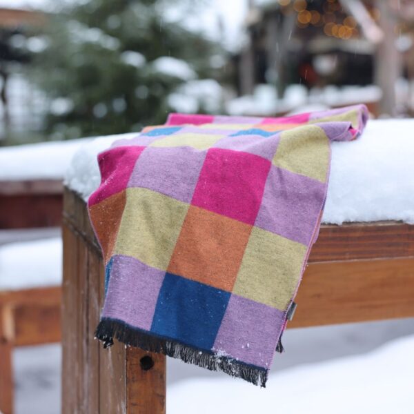 Swole Panda Bamboo Scarf - Bright Check