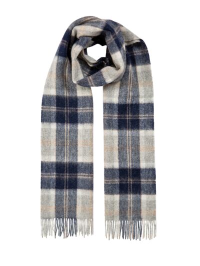 Dents Lambswool Scarf - Silver Bannockbane