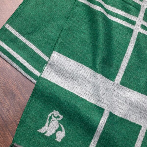 Swole Panda Bamboo Scarf - Green Check - Image 2