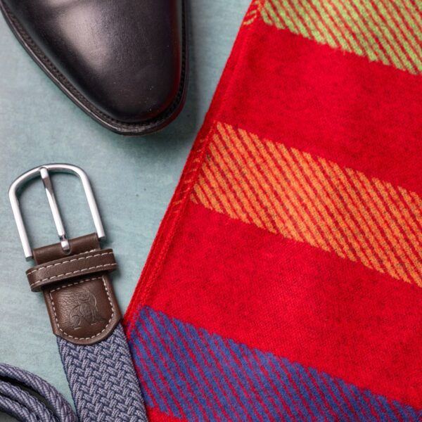 Swole Panda Bamboo Scarf - Red Stripe - Image 3