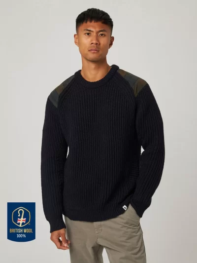 Peregrine - Bexley Jumper - Navy/Tartan