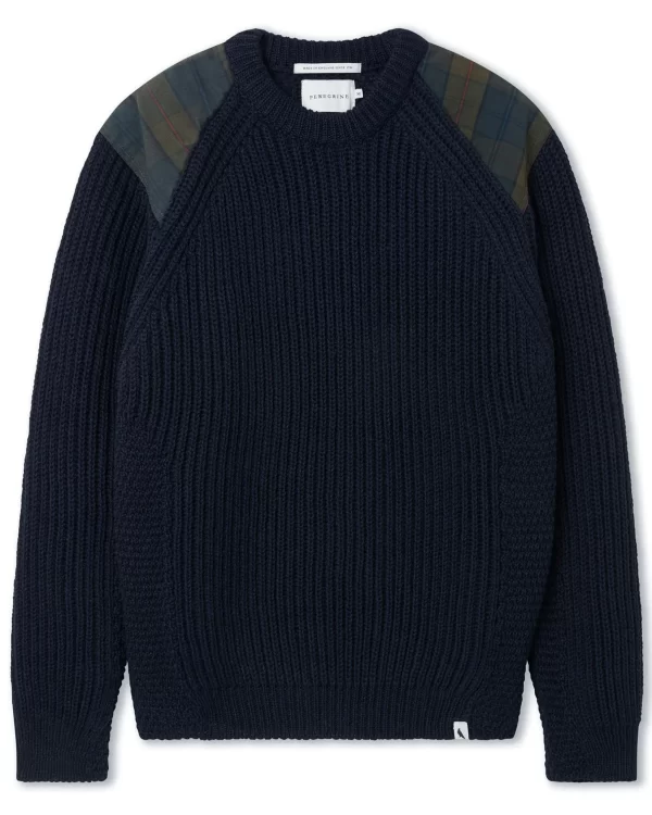 Peregrine - Bexley Jumper - Navy/Tartan - Image 4