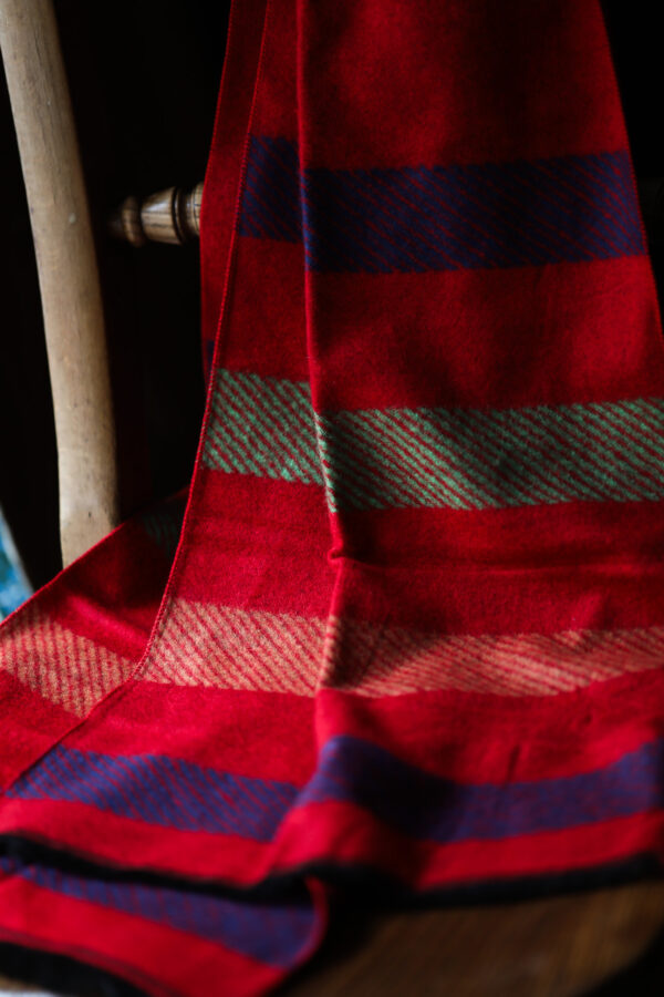 Swole Panda Bamboo Scarf - Red Stripe - Image 2
