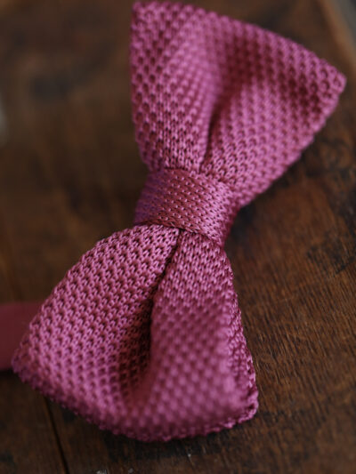 Marc Darcy - Knitted Bow Tie - Berry