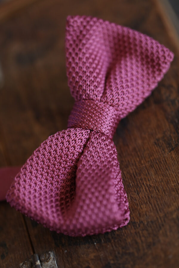 Marc Darcy - Knitted Bow Tie - Berry