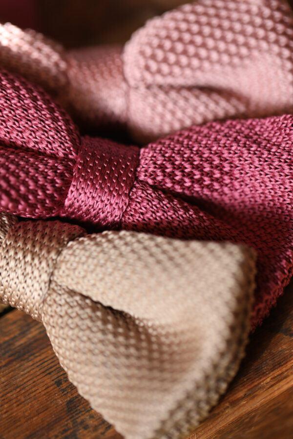 Marc Darcy - Knitted Bow Tie - Oak - Image 2