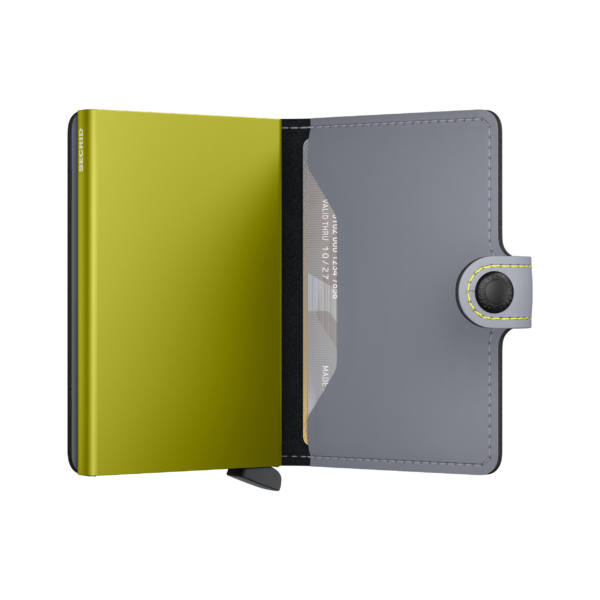 Secrid Miniwallet - Matte Grey & Lime - Image 5