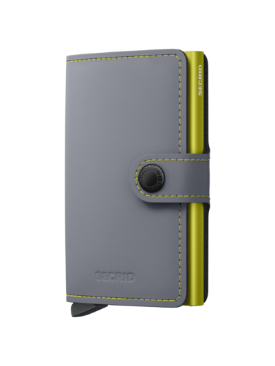 Secrid Miniwallet - Matte Grey & Lime