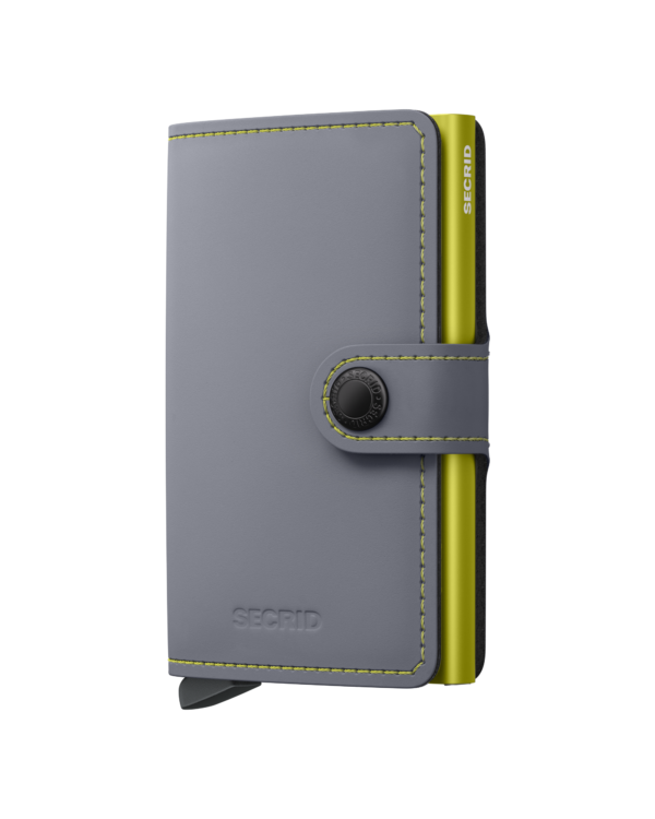 Secrid Miniwallet - Matte Grey & Lime